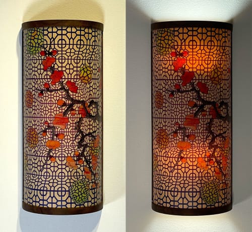 blossom sconce in purples | Sconces by Mad King Productions