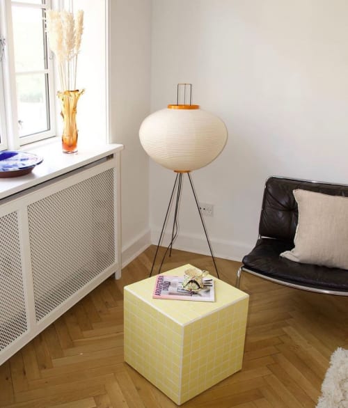 Cube Table, Light Yellow | Side Table in Tables by IKON KØBENHAVN