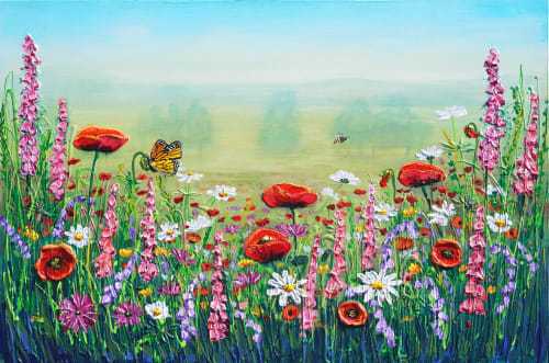 Summer's Bursting Bloom | Oil And Acrylic Painting in Paintings by DaggArt