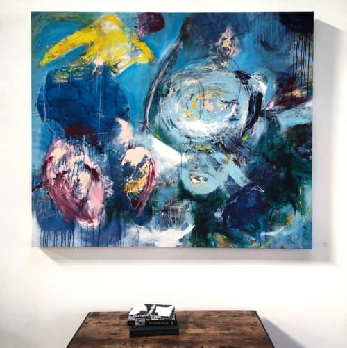 Untitled Blue | Paintings by Elisa Gomez Art | The Midway in San Francisco