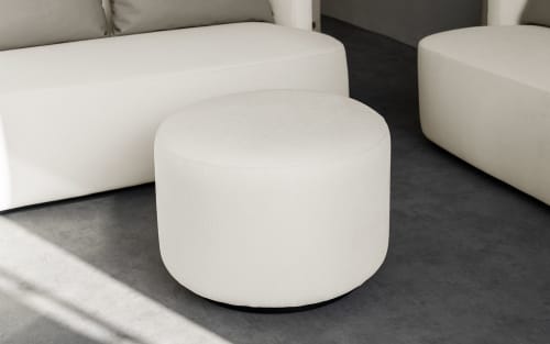 Papillonne Pouf Beige | Benches & Ottomans by LAGU