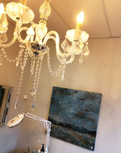 "Looking West To The Rockies" Original Acrylic Painting | Paintings by Nora Harvey Artist | NAYÉ Beauty Lounge in Windsor