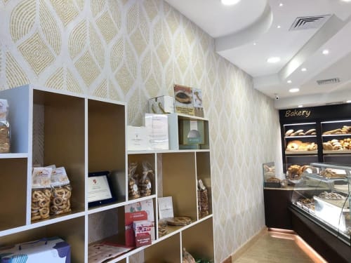 Geometric Wheat | Wall Treatments by Affreschi & Affreschi | Panificio Casa Priolo in Bojano