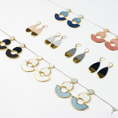 Statement Earrings | Apparel & Accessories by Susan Gordon Pottery | Susan Gordon Pottery Studio in Birmingham