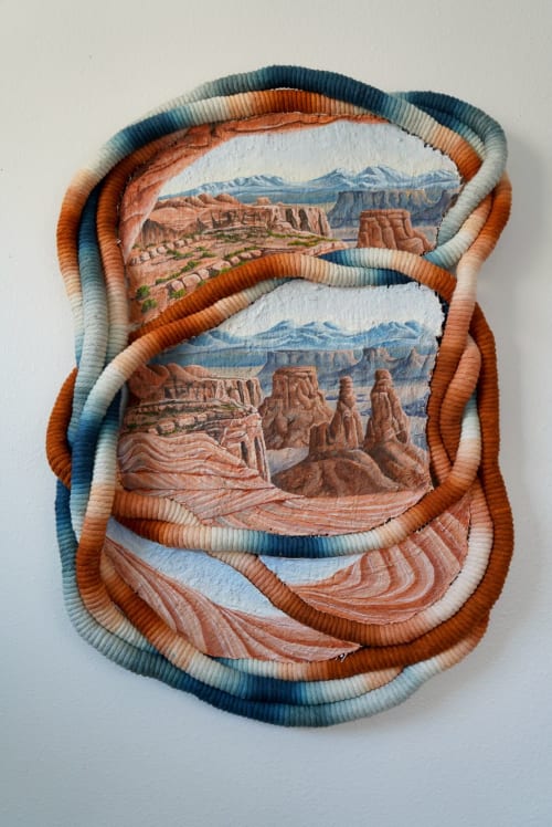 Mixed Media Fiber Paintings | Mixed Media by Demi Kahn Art