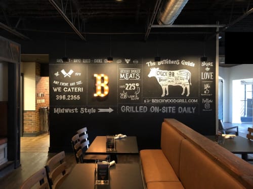 Chalk Wall Mural | Murals by WORDaffect | Beechwood Grill in Holland