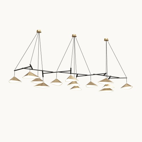 Emily Group of Thirteen Pendant Light – Gold Semi-Matte | Pendants by MOSS Objects