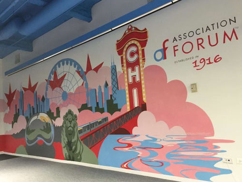 Chicago Skyline | Murals by Shayne Art | Association Forum in Chicago