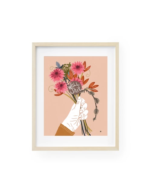 Well Sh*t! - Bohemian Floral Print | Paintings by Birdsong Prints