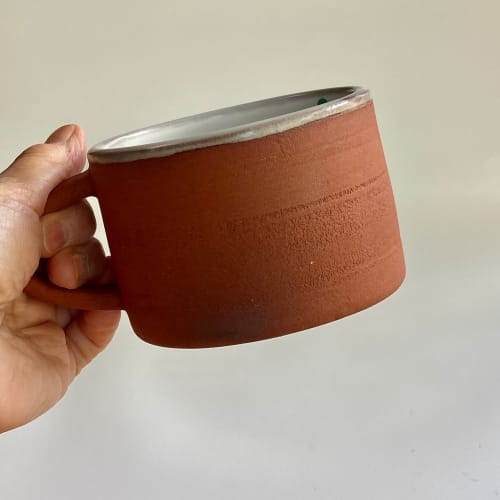 Short Mug in Orange-Red