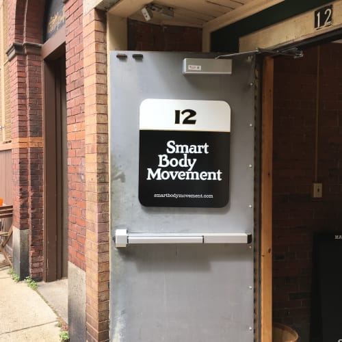 Smartbody Movement Logo and Signage | Signage by Need Signs Will Paint | Smartbody Movement Pilates and Gyrotonic Studio in Brookline