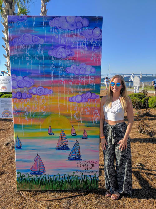 Trondossa Music Festival | Murals by Christine Crawford | Christine Creates | Riverfront Park Performance Pavilion in North Charleston