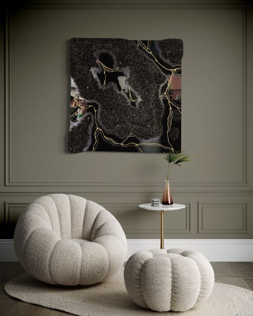 Dancing Midnight Resin Wall Art | Mixed Media by Aga Art Studio