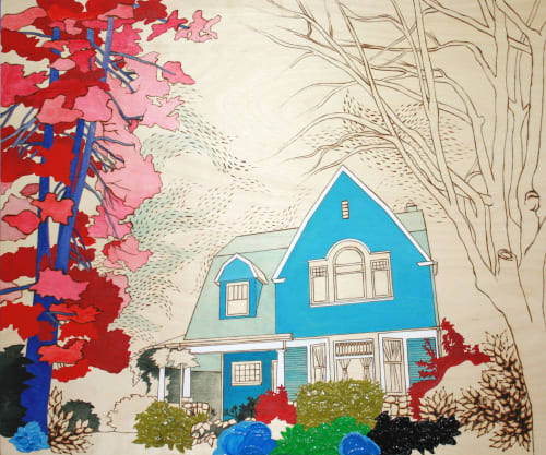 Secret Garden House | Oil And Acrylic Painting in Paintings by Elizabeth Gahan