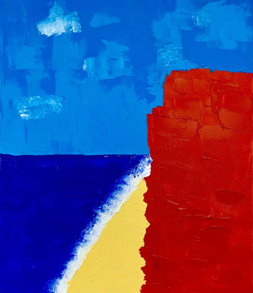 Falésia | Oil And Acrylic Painting in Paintings by Hugo Auler Jr. Art