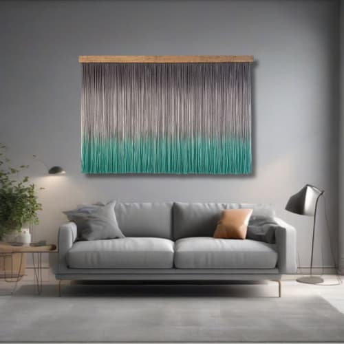 Sensory Color Vibrations-Mint | Tapestry in Wall Hangings by Olivia Fiber Art