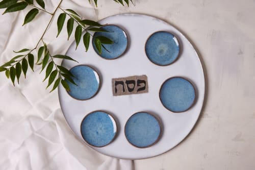 Handmade Ceramic Large Seder Plate | Dinnerware by ShellyClayspot