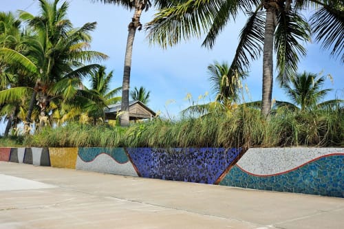 Promenade Wall | Public Mosaics by Debra Yates | Smathers Beach in Key West