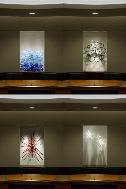 The Four Elements | Sculptures by April Wagner, epiphany studios | Pfizer Global Supply in Rochester