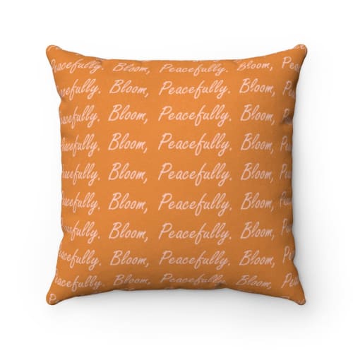 "Bloom, Peacefully" Faux Suede Pillow | Pillows by Peace Peep Designs