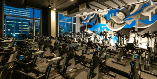Spin Drips | Murals by Cory Schnitzer | Fit Athletic Club & Gym in San Diego