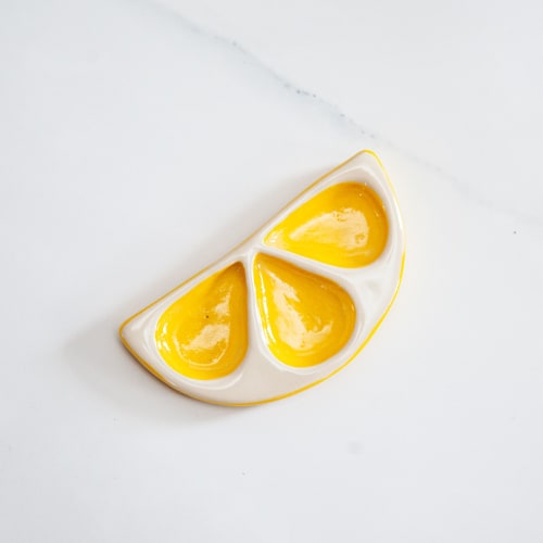 Lemon Wedge Ring Dish | Decorative Plate in Decorative Objects by Melike Carr