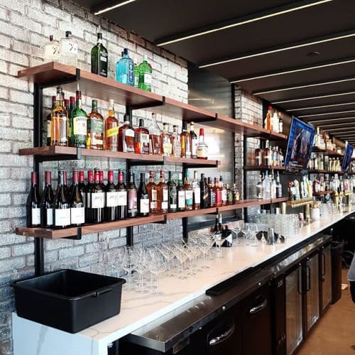Back-bar / The Collective | Architecture by Legion Metals | The Collective Kitchens and Cocktails in Oklahoma City