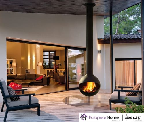 Bathyscafocus Outdoor Wood Fireplace | Fireplaces by European Home | 30 Log Bridge Rd in Middleton