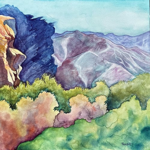 Valley Of Palms | Mixed Media in Paintings by Catherine Twomey | DOG & PONY SHOW in Asheville