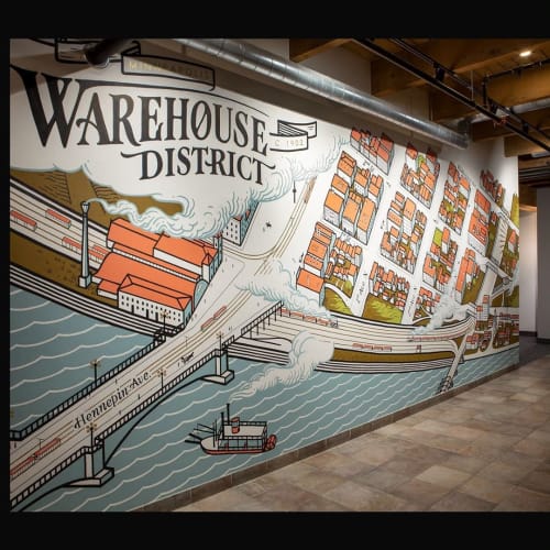 Mural | Murals by Jared Tuttle | Security Warehouse Lofts in Minneapolis