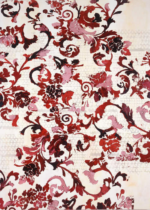 Italian Renaissance Floral Textile Patterns | Paintings by Margaret Lanzetta
