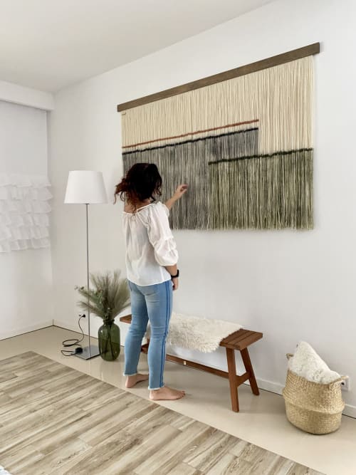 Dyed Yarn Wall Hanging - ZORKE VII | Wall Hangings by Olivia Fiber Art