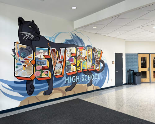 High School Mural | Murals by Amanda Beard Garcia | Beverly High School in Beverly