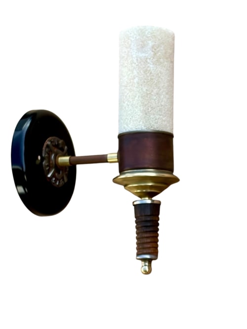 Fiber Filter Cylinder Sconce | Sconces by RailroadWare Lighting Hardware & Gifts