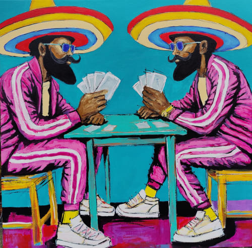 The card Players | Paintings by Serge Bereziak