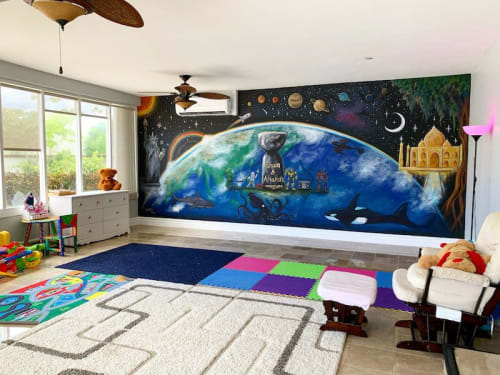 Earth & Outer Space Mural | Murals by Michelle Pier