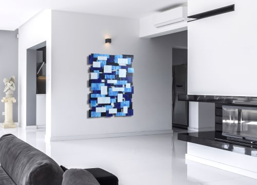 "Jammin" Glass and Metal Wall Sculpture | Wall Hangings by Karo Studios