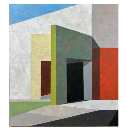 Courtyard, West Wall | Oil And Acrylic Painting in Paintings by Rich Godfrey