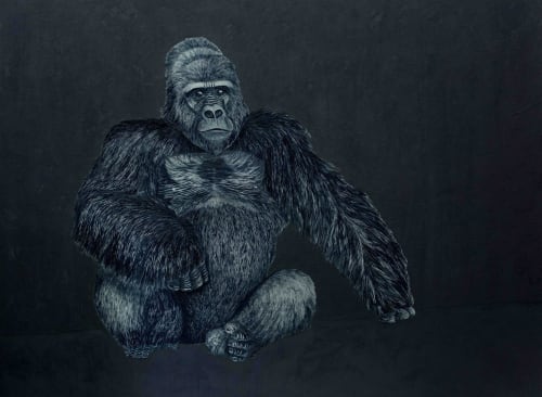Jimmy Junior - Silver Back Gorilla | Paintings by Hannah Jensen