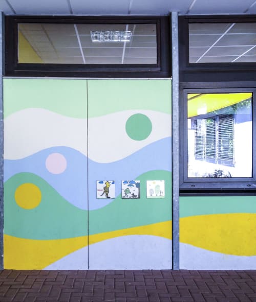 Mural Terrace | Murals by Darja Shatalova & Egor Shatalov | Gemeinschaftsgrundschule Janosch in Troisdorf