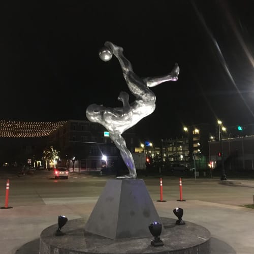 The Kick | Public Sculptures by Jacob Burmood | National Soccer Hall of Fame in Frisco