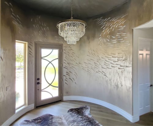 Hallway custom plaster art | Wall Treatments by Aniko Doman