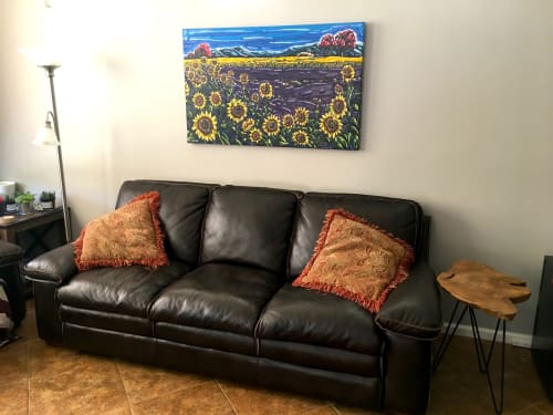 "Solar Flares, Sunflowers and Lavender" | Paintings by Neil Myers Art