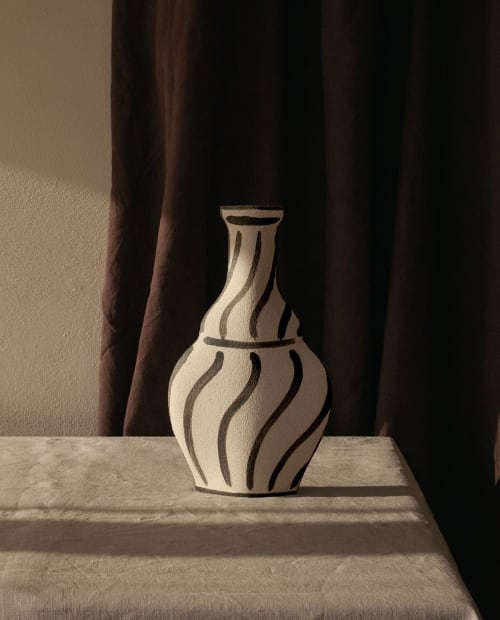 Ceramic Vase ‘Morandi Vase - Black’ | Vases & Vessels by INI CERAMIQUE