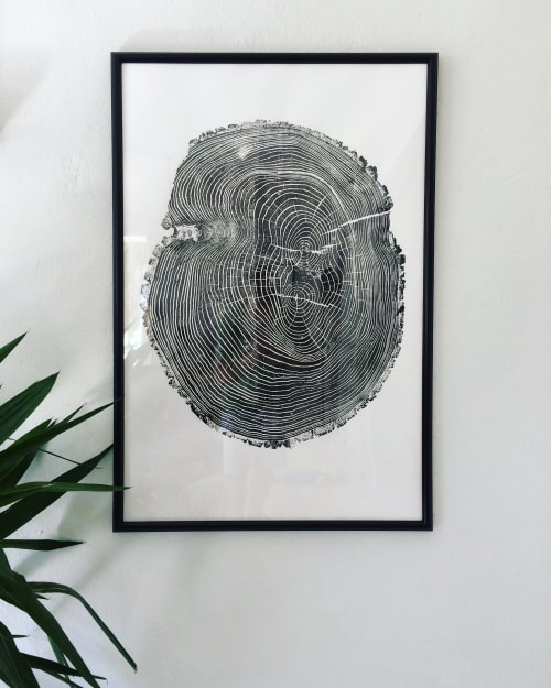 Set Of 3 Tree Ring Prints | Paintings by Erik Linton | Kate Chipinski's Home in Minneapolis
