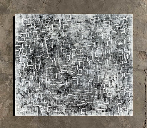 Geometric Lace (SOLD) | Oil And Acrylic Painting in Paintings by Alessia Lu