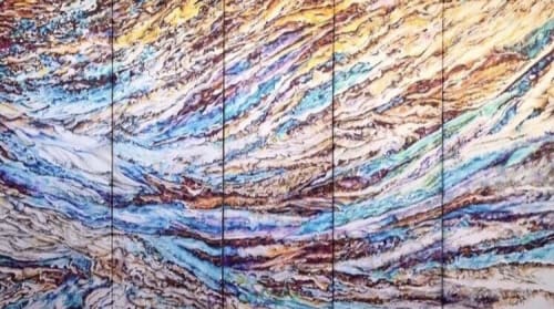 Cascade | Oil And Acrylic Painting in Paintings by Sangeeta Sagar