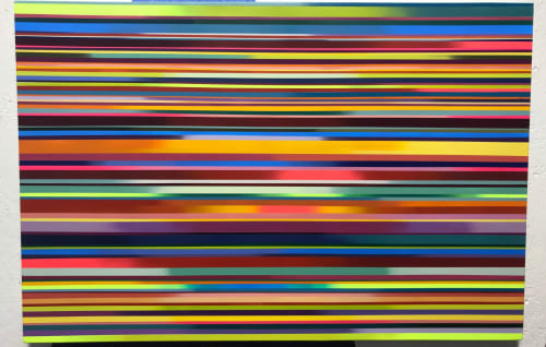 Rainbow Stripes #3 | Paintings by Lady Henze Art