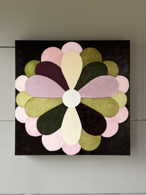 Composition 104 (16" x 16"") | Oil And Acrylic Painting in Paintings by Hailey Young