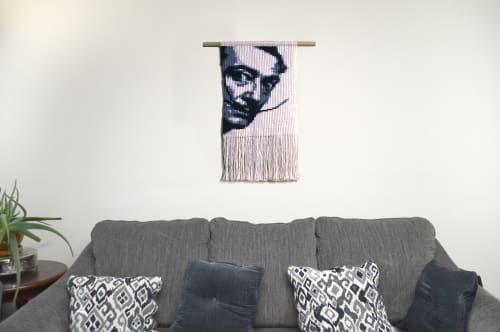 Salvador Dali Macrame Portrait | Macrame Wall Hanging in Wall Hangings by Q Wollock